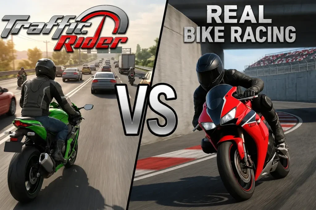 Traffic Rider vs Real Bike Racing